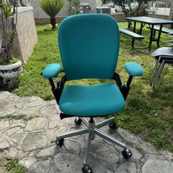 Steelcase Leap V1 Turquoise Chair 