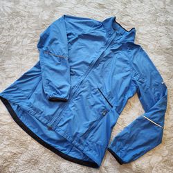 Nike L Jacket women's Blue Lightweight Activewear Breathable Windrunner Summer