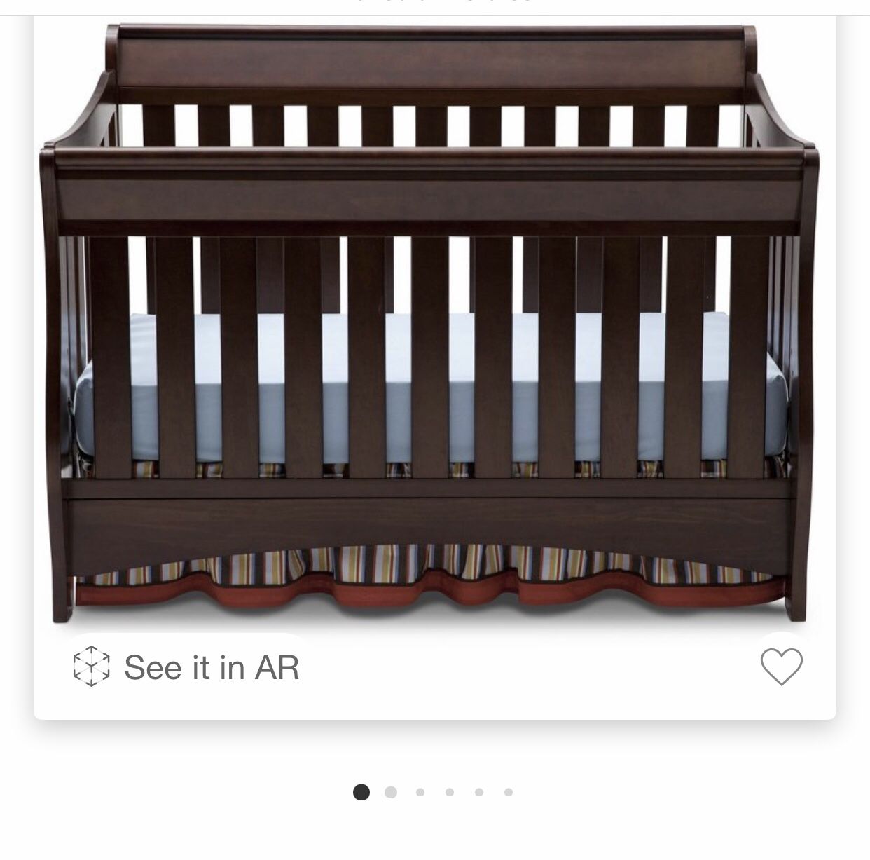 Delta Children Bentley S Series 4-in-1 Convertible Crib- Chocolate-New