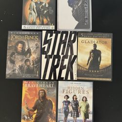 Lot 7 DVD Gladiator Transformers Braveheart Chicago Lord of Rings Star Trek