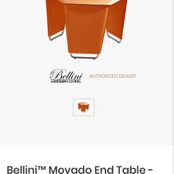 Bellini Movado End Table Coffee Table Furniture - Orange