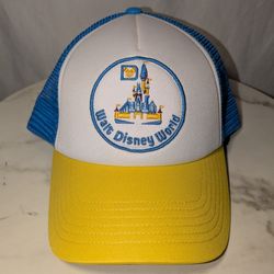 Walt Disney World Hat Cap 50th Anniversary Castle Retro Snapback Trucker Adult