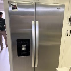 36” Whirlpool Side By Side refrigerator 