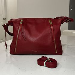  RADLEY London Fountain Road Leather Crossbody Handbag Merlot Red Purse Bag