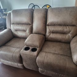  Stoneland Manual Reclining Sofa and Loveseat Set