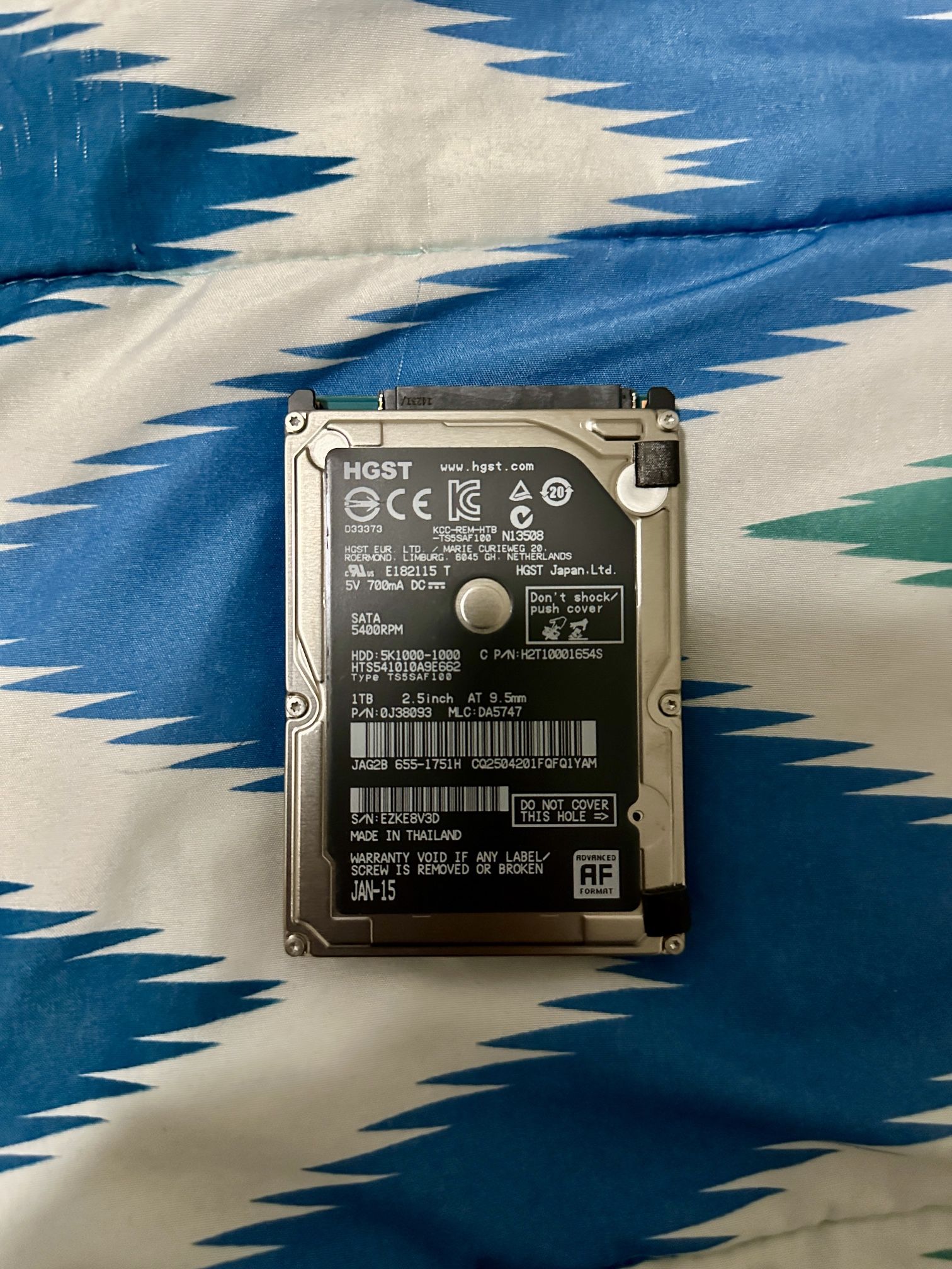 HGST 1TB 2.5" SATA HDD Hard Drive Laptop Desktop PS3 PS4 XBOX Console
