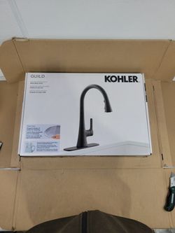 Kohler Guild Pull-Down Kitchen Faucet Matte Black Finish 