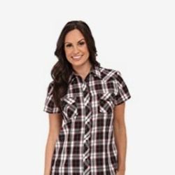 NWOT Roper Black and Red Windows Pane Red 2X