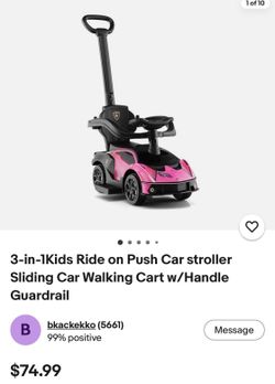 Ride on for kids push car stroller