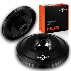 W-POWER Steering Wheel Short HUB Adapter For 2004-2013 BMW E90 E91 E92 E93 M3 -(3-HUB-13A-BK