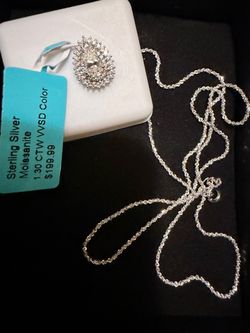 Necklace and pendant, 925 silver
