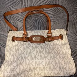 Michael Kors, Hamilton Handbag White And brown