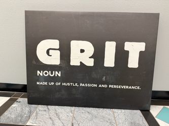 Large GRIT Motivational Wall Art – 40 x 30 Inches