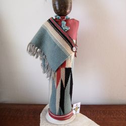 TRIBAL DOLL-“CLOUD DANCER” Decorative Figurine with Turtle Shell Head