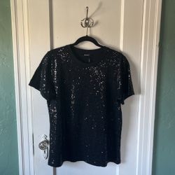 Size 12 Woman size Black Sequence Top 