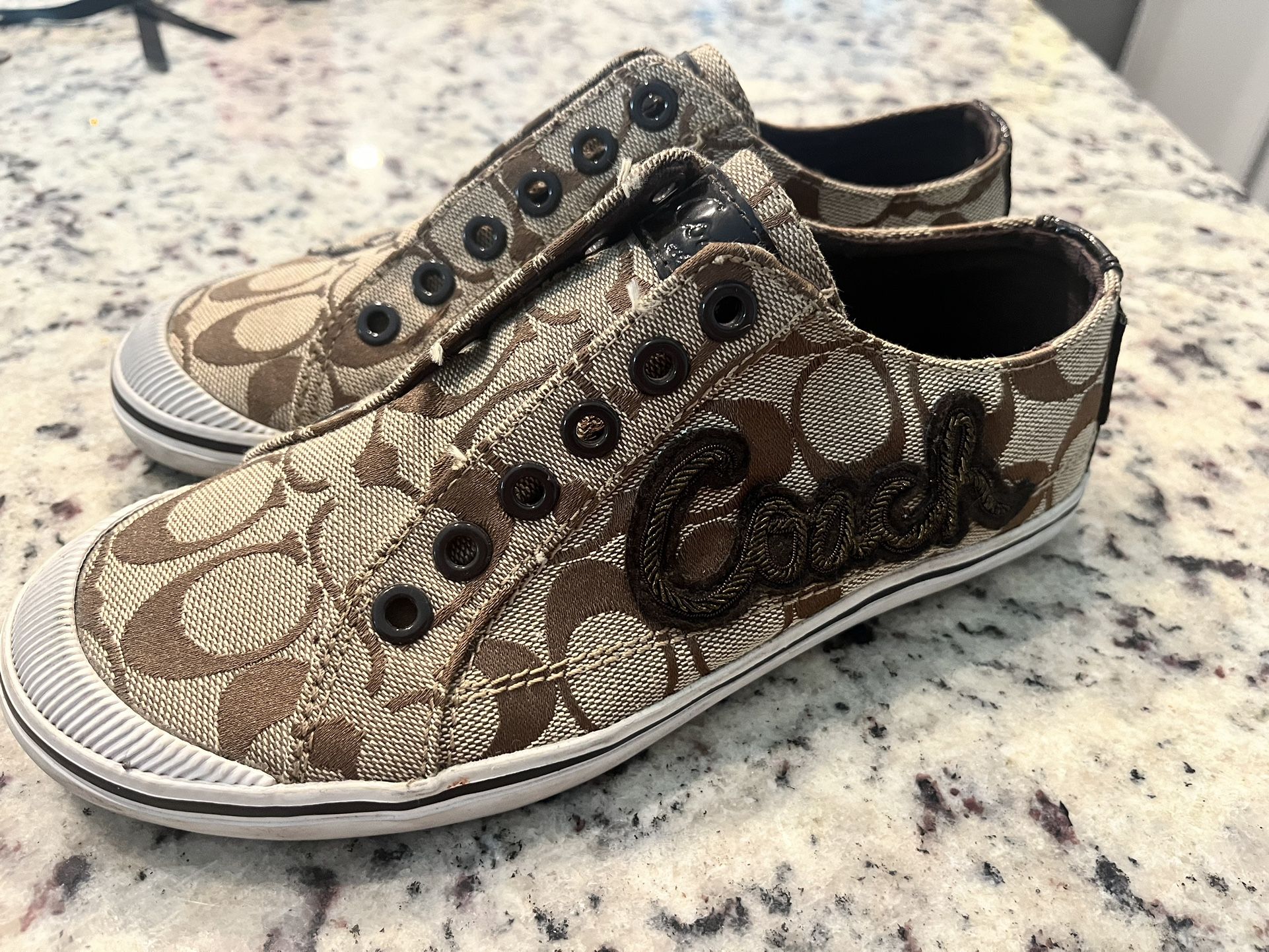 Coach Keeley signature slip on sneakers size 5 1 2 B for Sale in New Caney TX OfferUp
