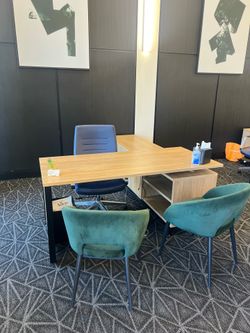 L-Shaped Office Desk with Storage