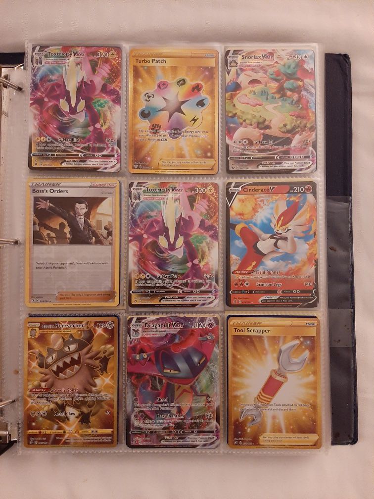 Binder full of good pokemon cards
