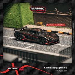 Tarmac Works 1:64 Koenigsegg Agera RS - Black Carbon Fiber - Global64