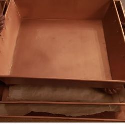 Copper Serving Trays 3 Vintage Late 20th Century 