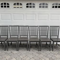 6 Crate And Barrel Dining Chairs 