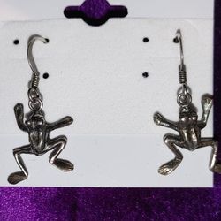 Sterling silver Frog Earrings