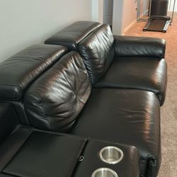 Leather  Recliners Black 