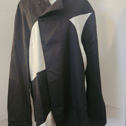 Manfinity Shirt Men's Size Large Black & White Button Up 