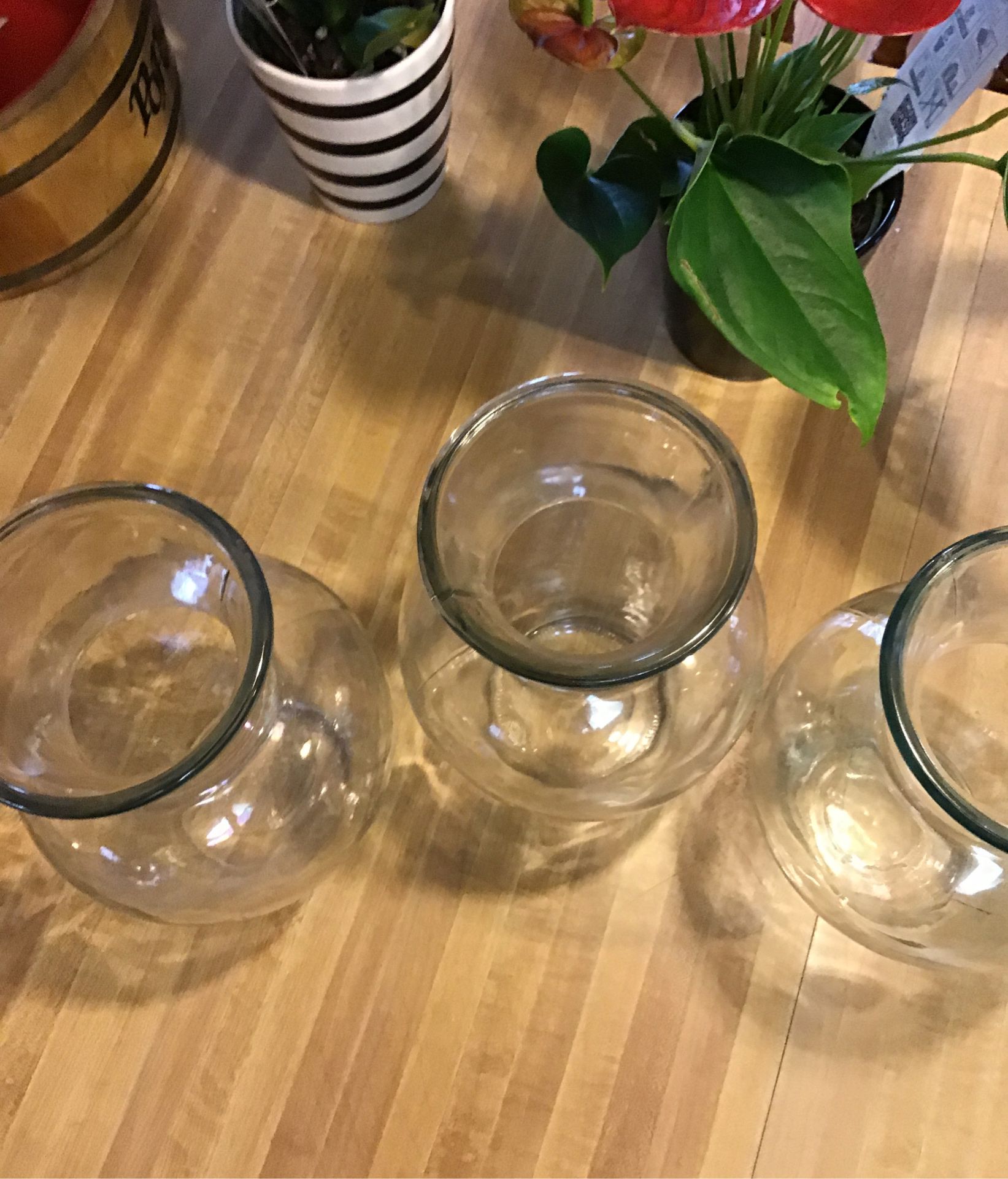 Clear vases stands 11” tall