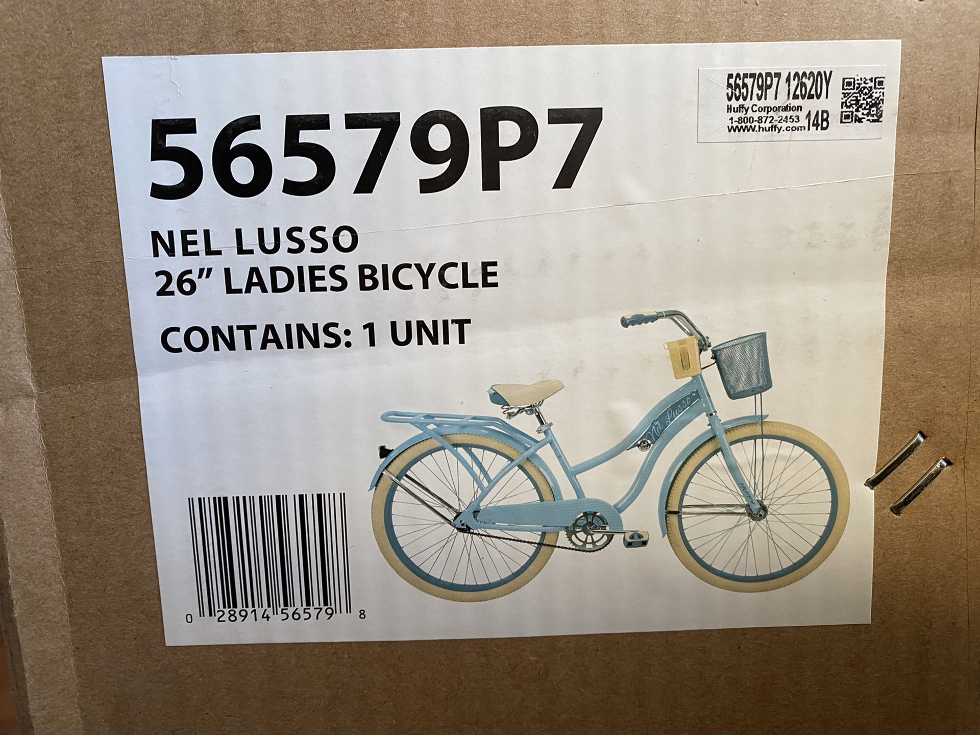 Huffy 26" Light Blue Nel Lusso Women's Classic Cruiser Bike with Perfect Fit Frame