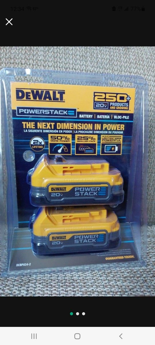 DEWALT  20V MAX POWERSTACK Compact Battery (2-PK)

