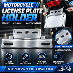 Motorcycle Plate Holder, Billet Aluminum