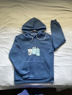 SHEIN Blue Graphic Hoodie