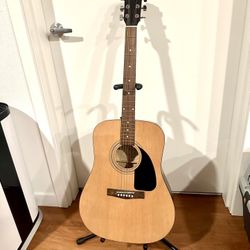 Fender Acoustic Guitar 🎸 with Carrier & Stand (Beaverton Pickup)