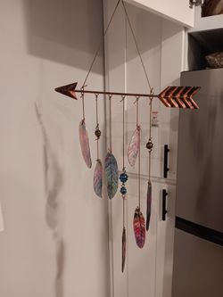 Lot Of 3 26" Feather Windchime - NEW