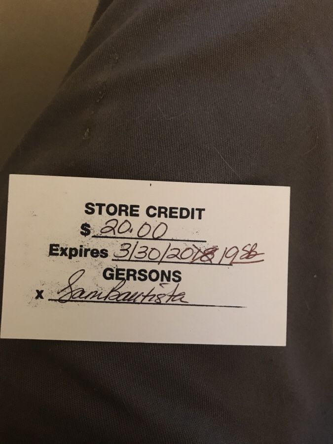 Gersons used building materials store credit