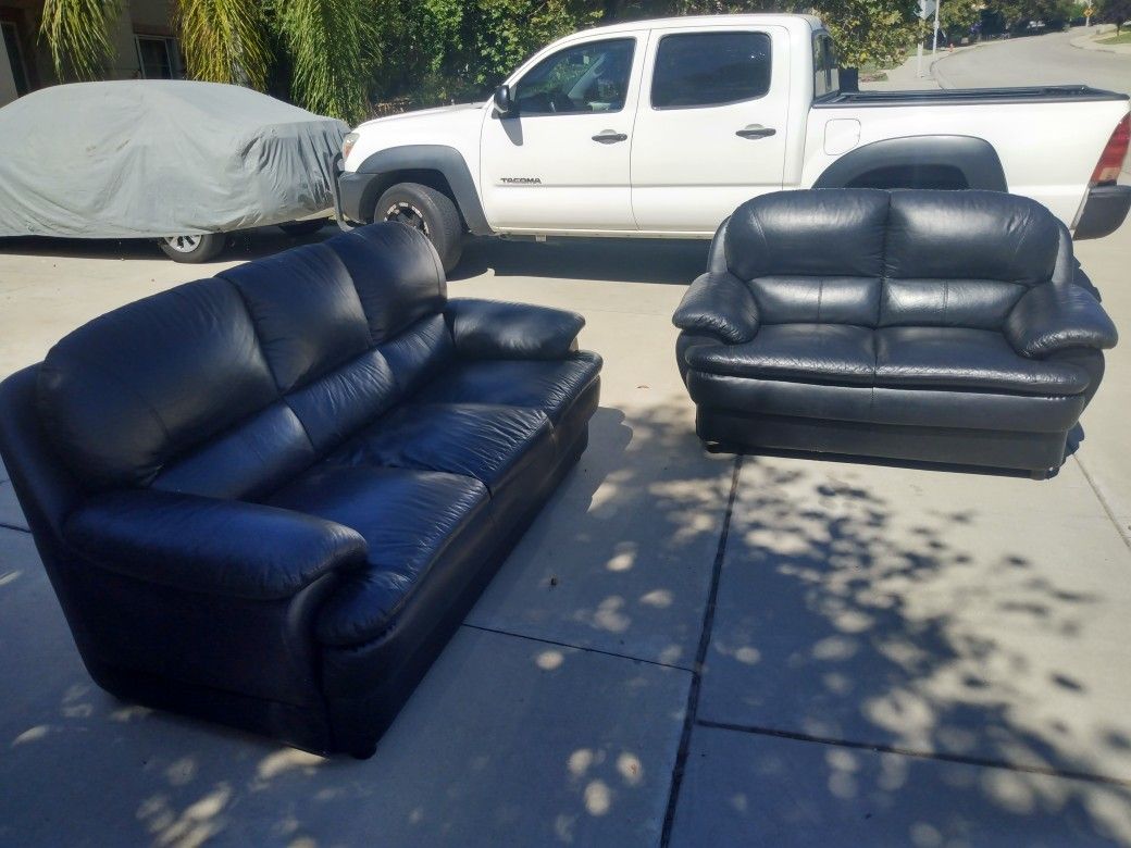 Black Sofas Set