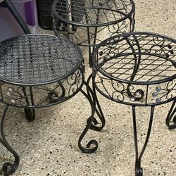 Black Plant Stands With Bling! $10/each