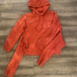 MM6 Four Sleeve Hooded Sweatshirt In Red