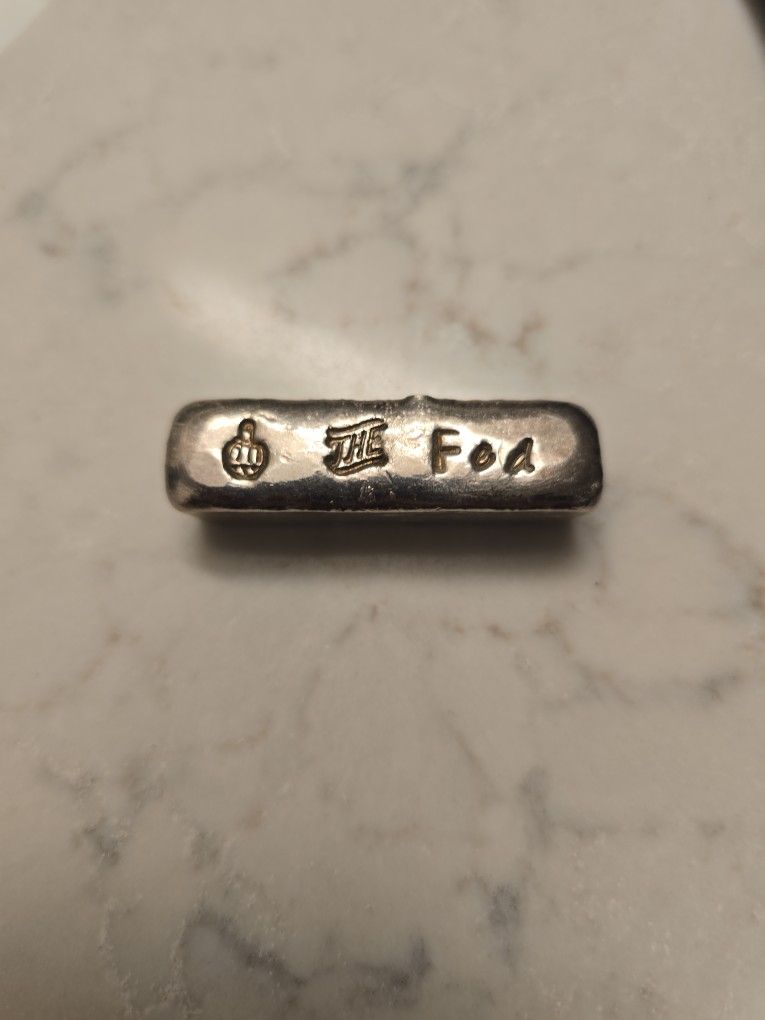 Silver Bullion Bar .999FS Hand Poured 63.2 Grams