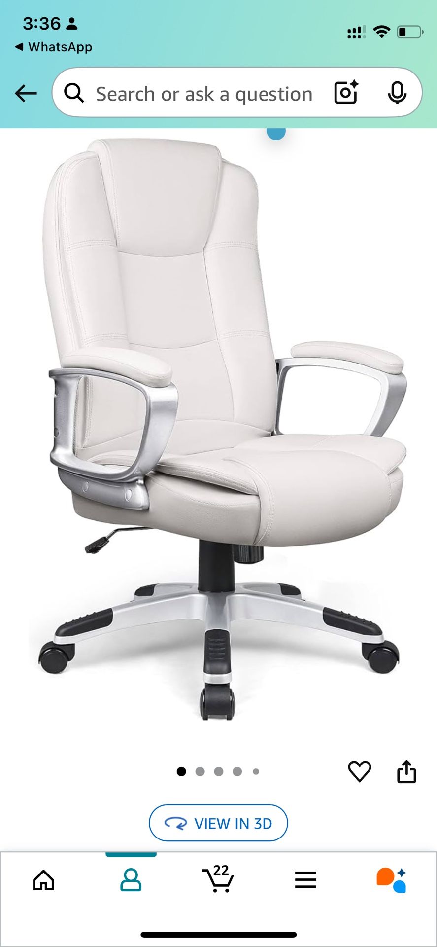 LEMBERI Office Desk Chair, Big and Tall Managerial Executive Chair, High Back Computer Chair, Ergonomic Adjustable Height PU Leather Chairs with Cushi