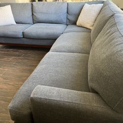Grey Tweed Sectional
