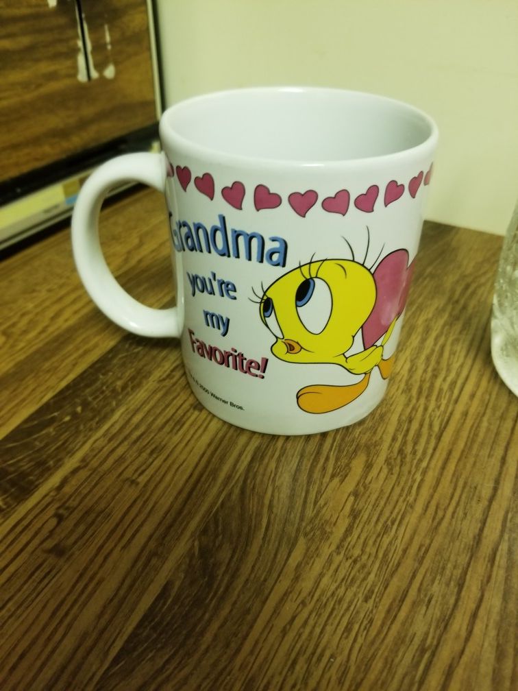 Tweety Bird cartoon coffee cup