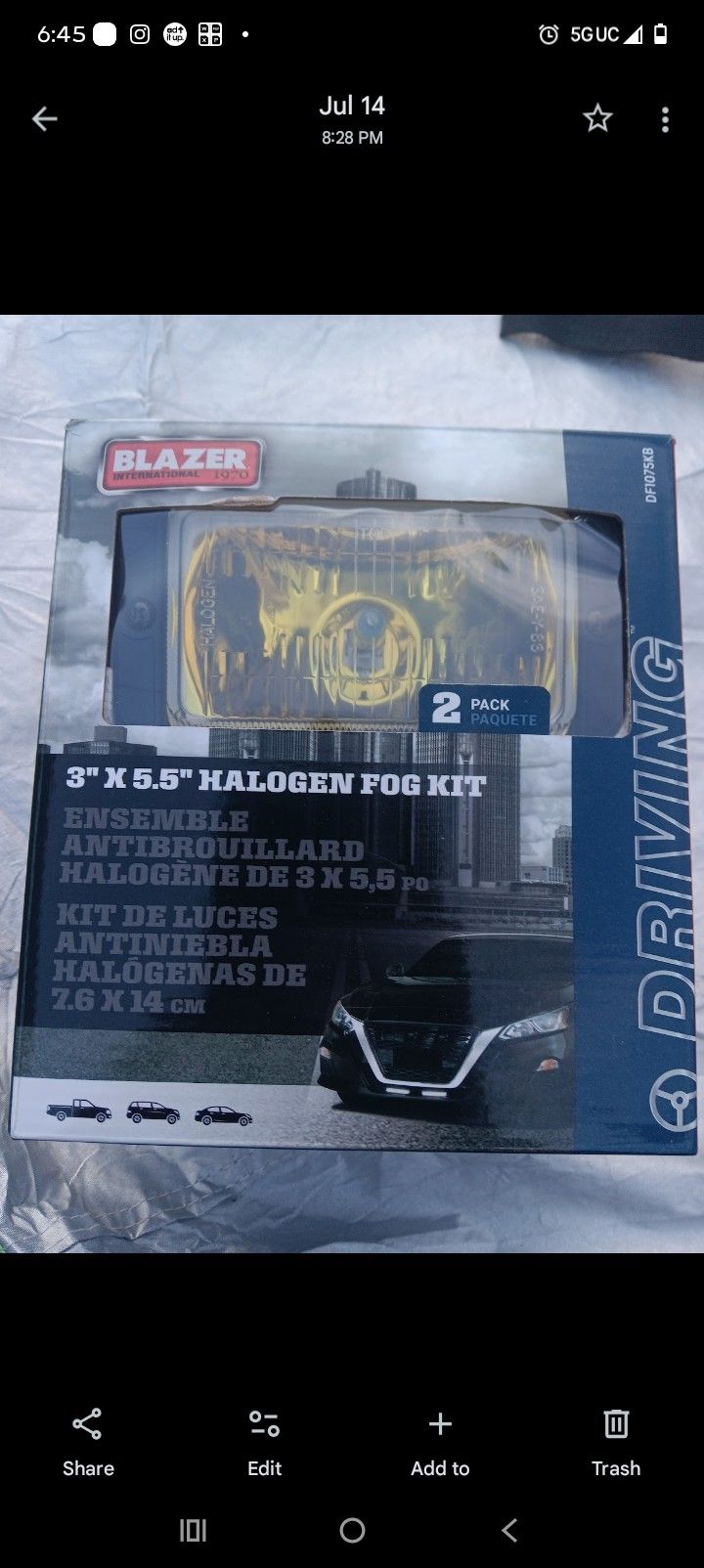 Blazer 5.5 Brand New Halogen Fog Lights 