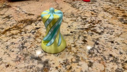 Yellow + Blue Pass through Fidget 3d Printed 
