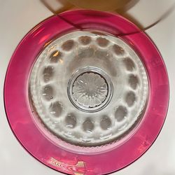 Tiffin Franciscan Ruby Flash Large Platter Indiana Glass Co