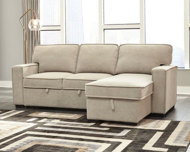 BRAND NEW 2 PIECES SLEEPER SECTIONAL WITH OTTOMAN
