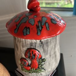 Vintage Mushroom Canister 