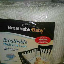 Baby breathable mesh crib liner* brand new*