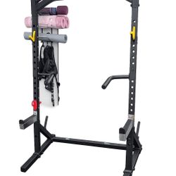 Powertec Half Rack With Dip Bar Accessory And Rope Ring